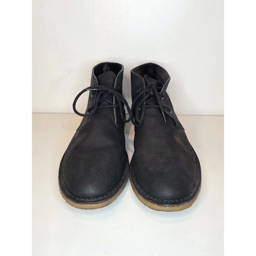 UGG Men's Black Leather Chukka Boots Size 13 (EU 46) F20019D